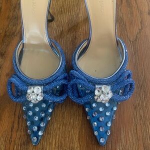 Blue Embellished Women's Heels! EUC